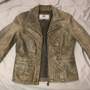 Brown authentic leather jacket NWF SIZE SMALL